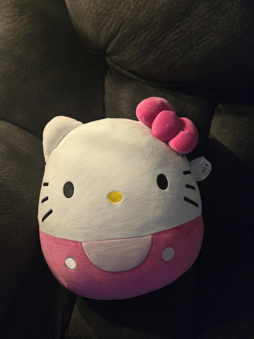 Squishmallows Hello Kitty Plush Pillow in White and Pink
